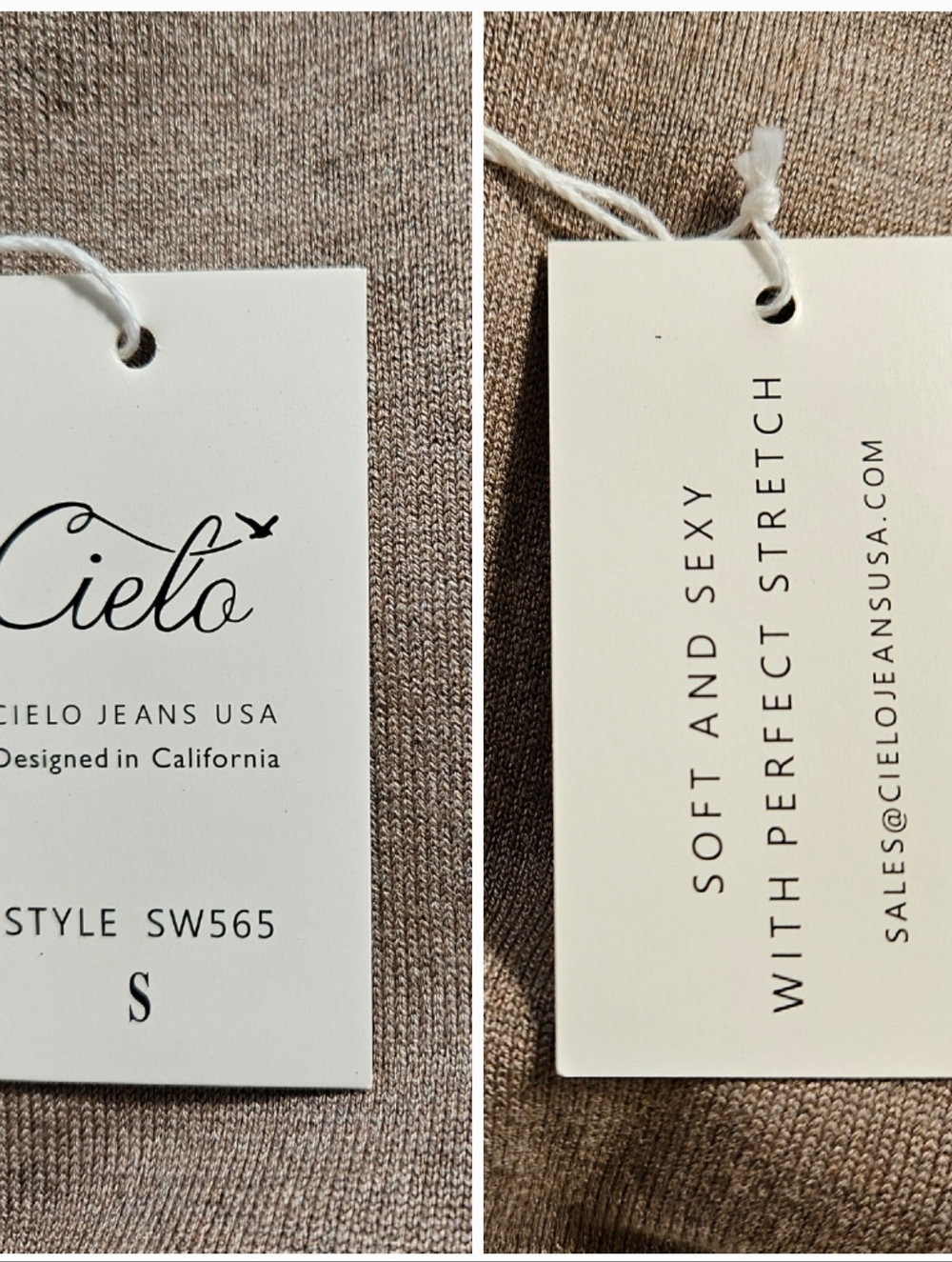 Cielo Size S/M Cardigan Camel Beige Taupe Open Front Sweater Pockets Soft Knit - Picture 9 of 11